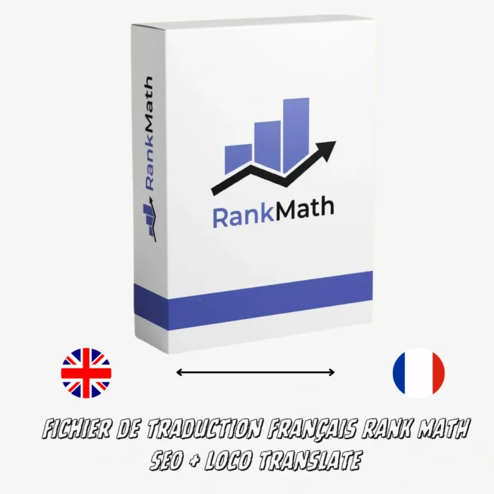 Rank Math SEO : French translation file - Translate RANK MATH SEO into French with LOCO TRANSLATE Download the free Rank Math SEO .pot French translation file. Make it easy for yourself to use this powerful French SEO plugin for efficient, user-friendly optimization of your website. Get Loco Translate here LOCO TRANSLATE