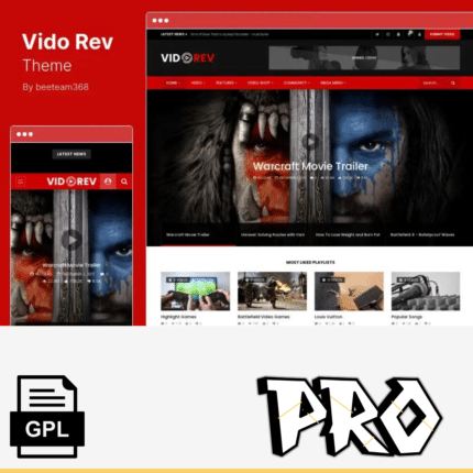 vidorev WordPress theme