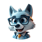 Digital wolf icon - mascot