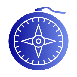 Une boussole qui tourne dans le vide.